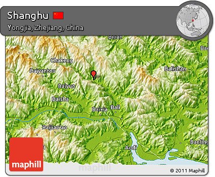 Physical 3D Map of Shanghu