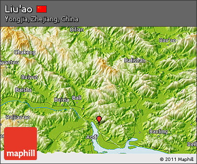 Physical 3D Map of Liu'ao