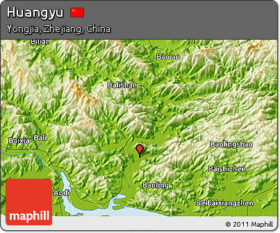 Physical 3D Map of Huangyu