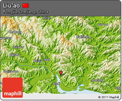 Physical 3D Map of Liu'ao