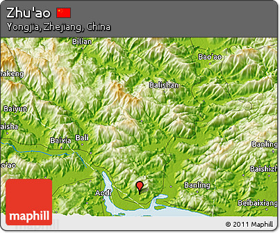 Physical 3D Map of Zhu'ao