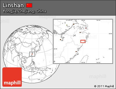 Blank Location Map of Linshan