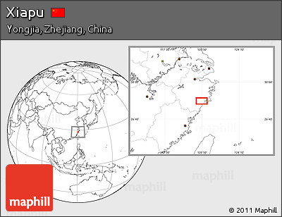 Blank Location Map of Xiapu