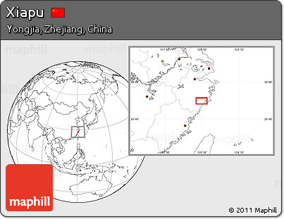 Blank Location Map of Xiapu