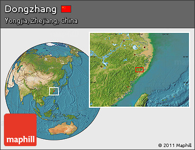 Satellite Location Map of Dongzhang
