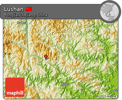 Physical Map of Lushan