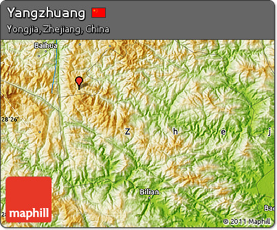 Physical Map of Yangzhuang