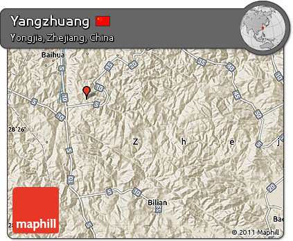 Shaded Relief Map of Yangzhuang