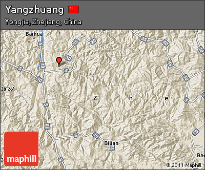 Shaded Relief Map of Yangzhuang