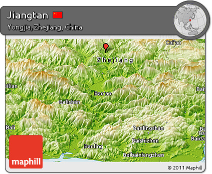 Physical Panoramic Map of Jiangtan