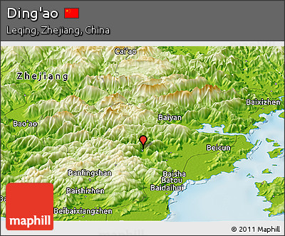 Physical Panoramic Map of Ding'ao