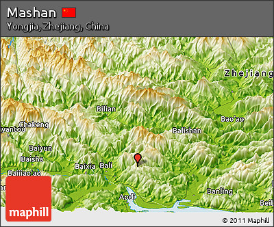 Physical Panoramic Map of Mashan
