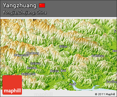 Physical Panoramic Map of Yangzhuang
