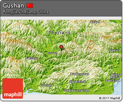 Physical Panoramic Map of Gushan