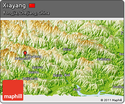 Physical Panoramic Map of Xiayang