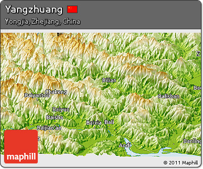 Physical Panoramic Map of Yangzhuang