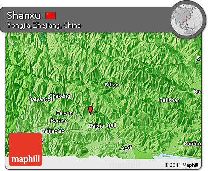 Political Panoramic Map of Shanxu