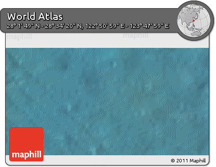Satellite 3D Map of the Area around 28° 18' 5" N, 123° 19' 29" E