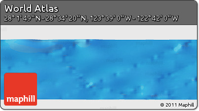 Physical Panoramic Map of the Area around 28° 18' 5" N, 123° 10' 30" W