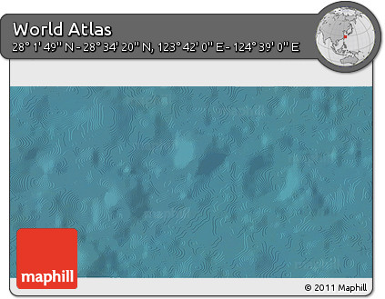 Satellite 3D Map of the Area around 28° 18' 5" N, 124° 10' 30" E