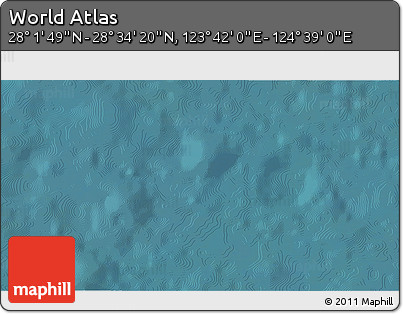 Satellite 3D Map of the Area around 28° 18' 5" N, 124° 10' 30" E