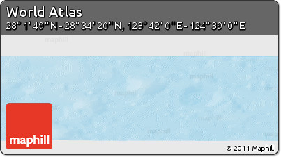 Physical Panoramic Map of the Area around 28° 18' 5" N, 124° 10' 30" E