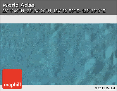 Satellite 3D Map of the Area around 28° 18' 5" N, 125° 1' 30" E