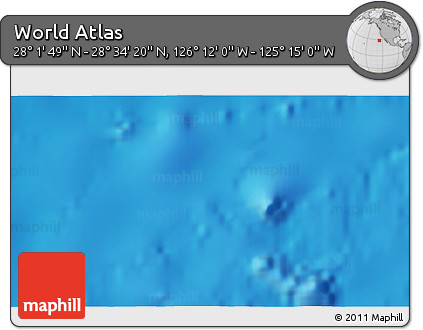 Physical 3D Map of the Area around 28° 18' 5" N, 125° 43' 29" W
