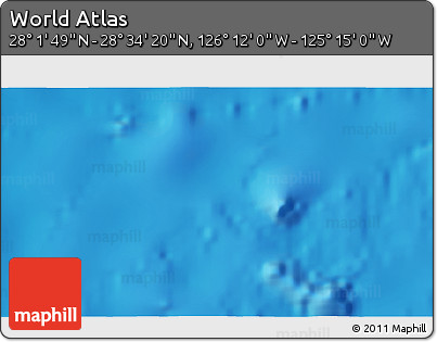 Physical 3D Map of the Area around 28° 18' 5" N, 125° 43' 29" W