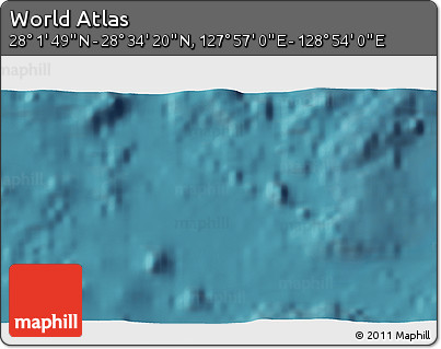 Satellite 3D Map of the Area around 28° 18' 5" N, 128° 25' 30" E
