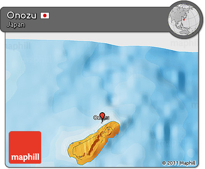 Political 3D Map of Onozu