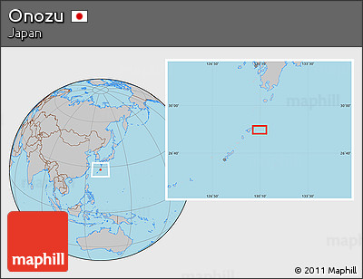 Gray Location Map of Onozu