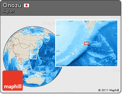 Shaded Relief Location Map of Onozu