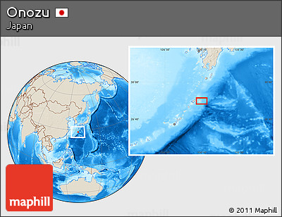 Shaded Relief Location Map of Onozu