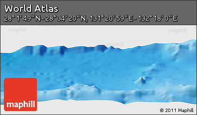 Physical Panoramic Map of the Area around 28° 18' 5" N, 131° 49' 29" E