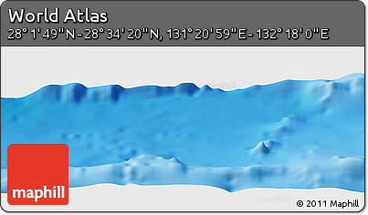 Physical Panoramic Map of the Area around 28° 18' 5" N, 131° 49' 29" E
