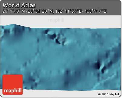 Satellite 3D Map of the Area around 28° 18' 5" N, 132° 40' 30" E