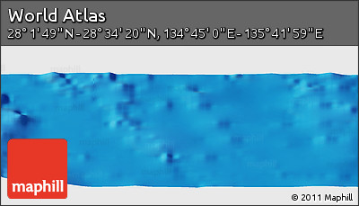 Physical Panoramic Map of the Area around 28° 18' 5" N, 135° 13' 29" E