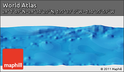 Political Panoramic Map of the Area around 28° 18' 5" N, 135° 4' 29" W