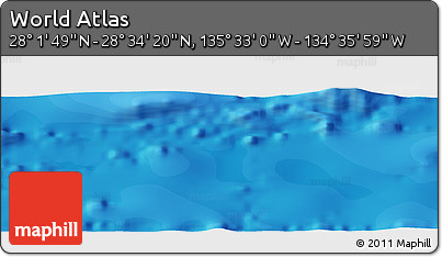Political Panoramic Map of the Area around 28° 18' 5" N, 135° 4' 29" W