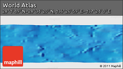 Physical Panoramic Map of the Area around 28° 18' 5" N, 136° 55' 30" E