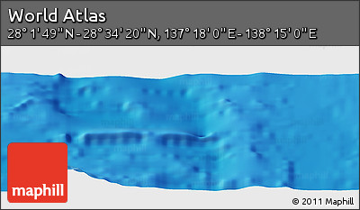 Physical Panoramic Map of the Area around 28° 18' 5" N, 137° 46' 30" E