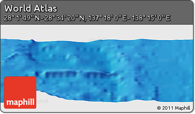 Physical Panoramic Map of the Area around 28° 18' 5" N, 137° 46' 30" E