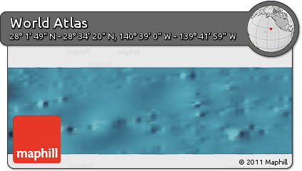 Satellite Panoramic Map of the Area around 28° 18' 5" N, 140° 10' 30" W
