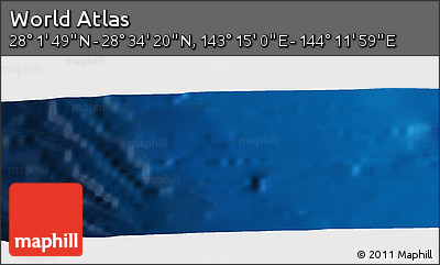 Physical Panoramic Map of the Area around 28° 18' 5" N, 143° 43' 29" E