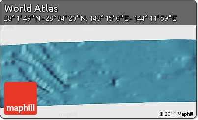 Satellite Panoramic Map of the Area around 28° 18' 5" N, 143° 43' 29" E