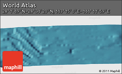 Satellite Panoramic Map of the Area around 28° 18' 5" N, 143° 43' 29" E