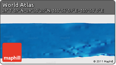 Physical Panoramic Map of the Area around 28° 18' 5" N, 145° 25' 30" E