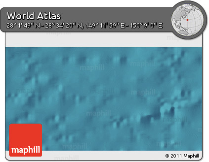 Satellite 3D Map of the Area around 28° 18' 5" N, 149° 40' 30" E
