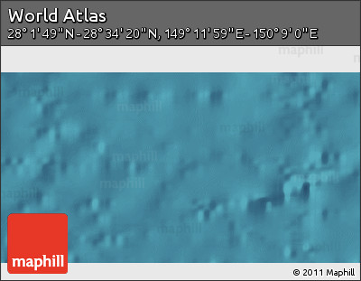 Satellite 3D Map of the Area around 28° 18' 5" N, 149° 40' 30" E
